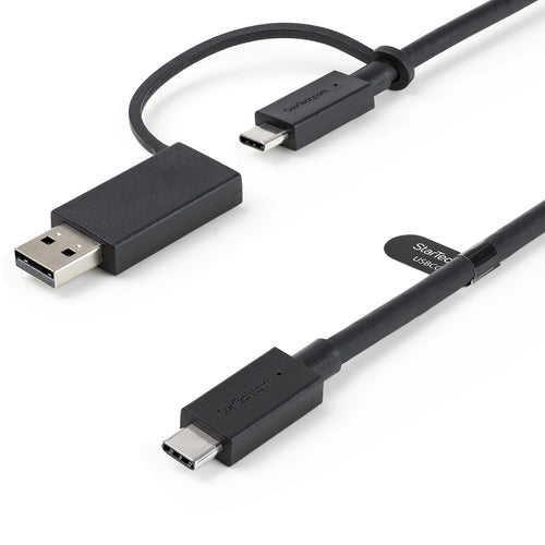 USB-C Cable with USB-A Adapter 3ft 10Gbps Black