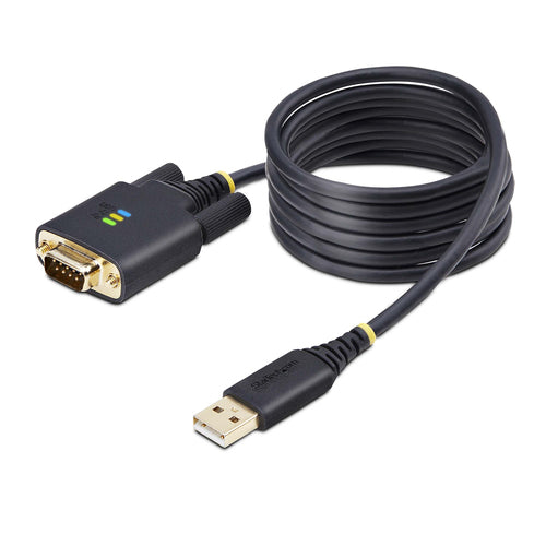USB to Serial Adapter Cable 6.6ft with FTDI IC Black