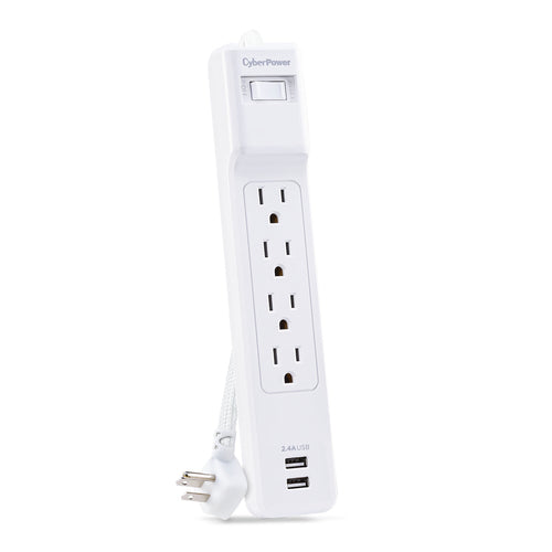 CyberPower Surge Protector 500J 4 AC Outlets NEMA 5-15P 15000A