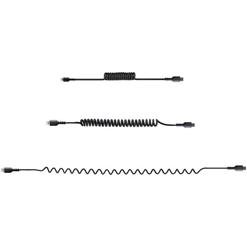 USB C to Lightning Cable 50cm Coiled Durable MFi Certified