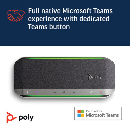 HP Poly Sync 40+ USB-A USB-C Bluetooth-Freisprechlösung Microsoft Teams Certified 55dB