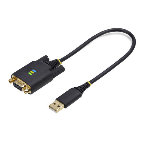 StarTech.com USB-auf-Nullmodem-Seriell-Adapterkabel 0,3 m – FTDI, RS232, USB-A auf DB9