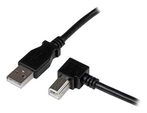 2m USB 2.0 A to Right Angle B Cable 0.48 Gbit/s Black