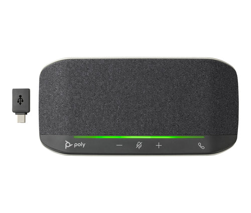HP Poly Sync 10 USB-A USB-C Speakerphone for PC Silver IP64