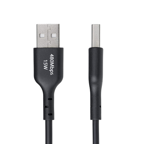 USB Charging Cable 3ft USB-A to USB-C 3A Fast Charge Black