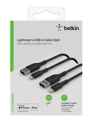 Belkin CAA001BT1MBK2PK lightning cable