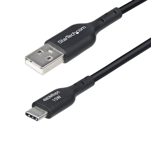 USB Charging Cable 3ft USB-A to USB-C 3A Fast Charge Black