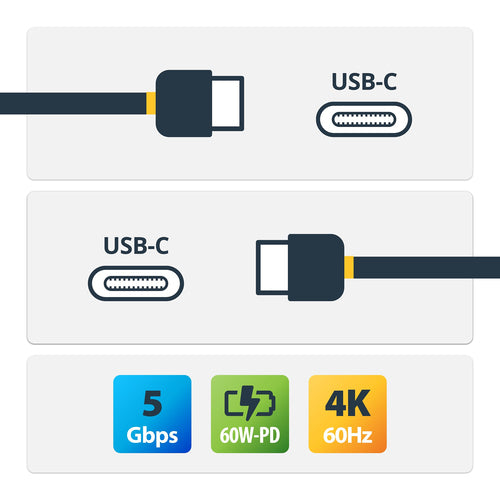USB-C auf USB-C Kabel 1m 5Gbps USB 3.0 Stecker/Stecker Schwarz - StarTech.com