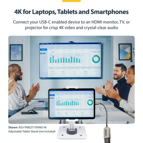 USB-C auf HDMI Adapter 4K 60Hz HDR10 Kompatibel mit USB4/Thunderbolt