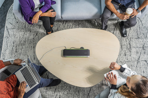 HP Poly Sync 60 Microsoft Teams Certified Freisprecheinrichtung Silber 30m Reichweite 55dB Touch-Bedienelemente