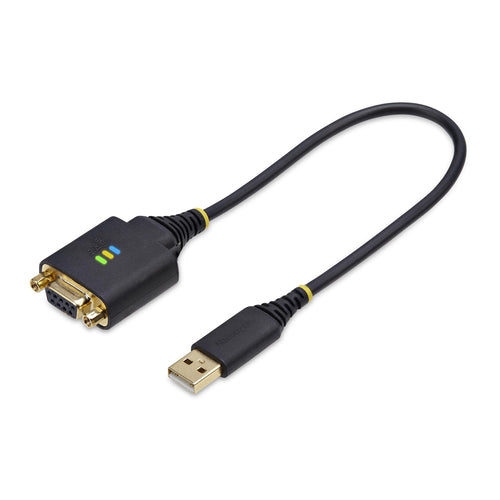 StarTech.com USB-auf-Nullmodem-Seriell-Adapterkabel 0,3 m – FTDI, RS232, USB-A auf DB9