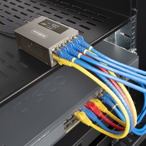 StarTech.com AS445C 4-Port Multi-Gigabit PoE++ Injektor – 160 W Leistungsbudget