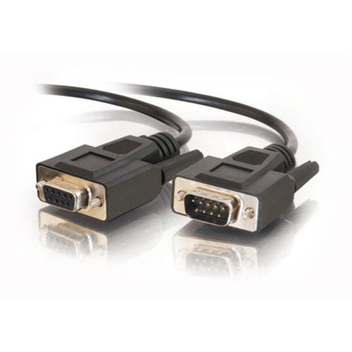 C2G 1ft DB9 M/F Extension Cable - Black serial cable
